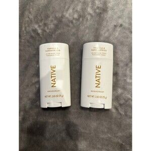 Native Deodorant lot of 2 full size tubes Vanilla + Sandalwood